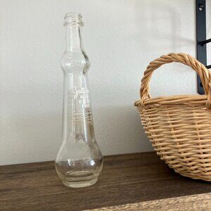 Vintage Gattuso Olive Oil Glass Bottle 1950s